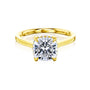 Kobelli London Collection Carrie 2ct Cushion Moissanite Cathedral Engagement Ring