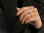 Carrie 2ct Cushion Moissanite Cathedral Engagement Ring