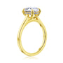Kobelli London Collection Ollie 2.1ct Oval Moissanite Cathedral Engagement Ring