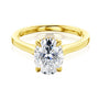 Kobelli London Collection Ollie 2.1ct Oval Moissanite Cathedral Engagement Ring