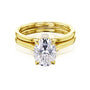 Kobelli London Collection Ollie 2.1ct Oval Moissanite Cathedral Bridal Set