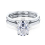 Kobelli London Collection Ollie 2.1ct Oval Moissanite Cathedral Bridal Set