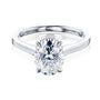 Kobelli London Collection Ollie 2.1ct Oval Moissanite Cathedral Engagement Ring