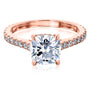 Kobelli London Collection Camilla 2ct Cushion Moissanite Cathedral Engagement Ring