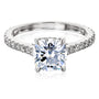 Kobelli London Collection Camilla 2ct Cushion Moissanite Cathedral Engagement Ring