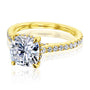 Kobelli London Collection Camilla 2ct Cushion Moissanite Cathedral Engagement Ring