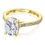 Kobelli London Collection Olga 2.1ct Oval Moissanite Cathedral Engagement Ring