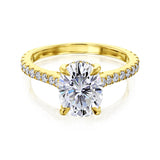 Kobelli London Collection Olga 2.1ct Oval Moissanite Cathedral Engagement Ring