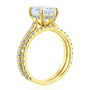 Kobelli London Collection Olga 2.1ct Hidden Halo Oval Moissanite Cathedral Engagement Ring with 14K Gold Band