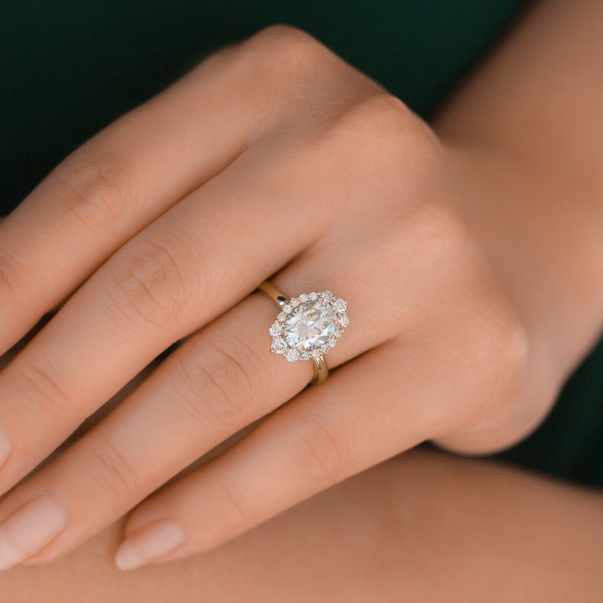 Ophelia ring from the August Collection on a hand