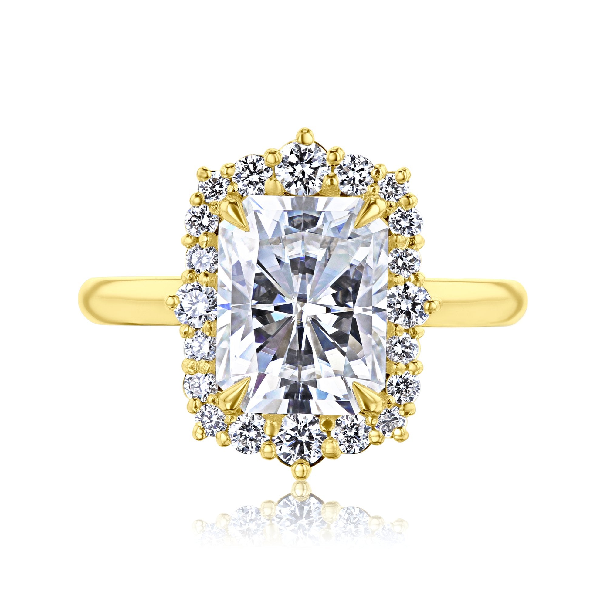 Kobelli August Collection Raina Engagement Ring - yellow gold option