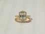 Kobelli Hexagon Halo 2.45ct Emerald Moissanite and Diamond Rings