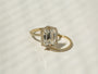 Kobelli Hexagon Halo 4.90ct Emerald Moissanite and Diamond Rings