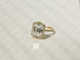 Kobelli Hexagon Halo 4.90ct Emerald Moissanite and Diamond Rings