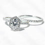 Kobelli Hexagon Halo 1.5ct Oval Moissanite and Diamond Rings