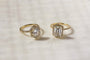 Kobelli Hexagon Halo 3ct Oval Moissanite & 0.50ct Diamond Engagement Ring in 14k Gold - Saturday Collection