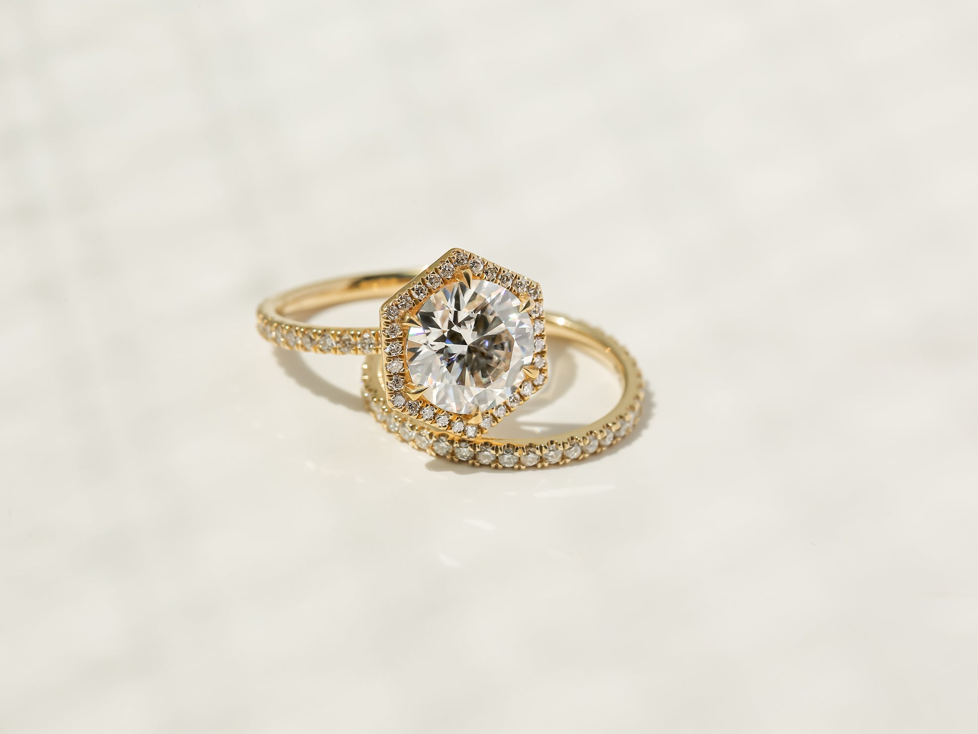 0.4 Carat Lab Grown Diamond Near Eternity Bara Ring