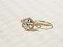 Kobelli Hexagon Halo 3.1ct Round Moissanite and Diamond Rings