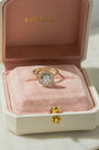 Kobelli Hexagon Halo 3.1ct Round Moissanite & 0.50ct Diamond Engagement Ring in 14k Gold - Saturday Collection
