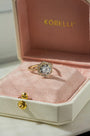 Kobelli Hexagon Halo 3.1ct Round Moissanite & 0.50ct Diamond Engagement Ring in 14k Gold - Saturday Collection