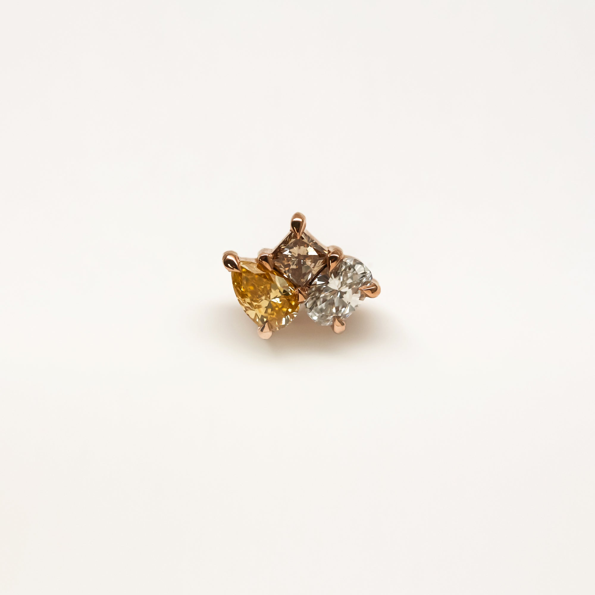 Kobelli Custom Tailored Mixed Colored Diamonds Cluster Pendant
