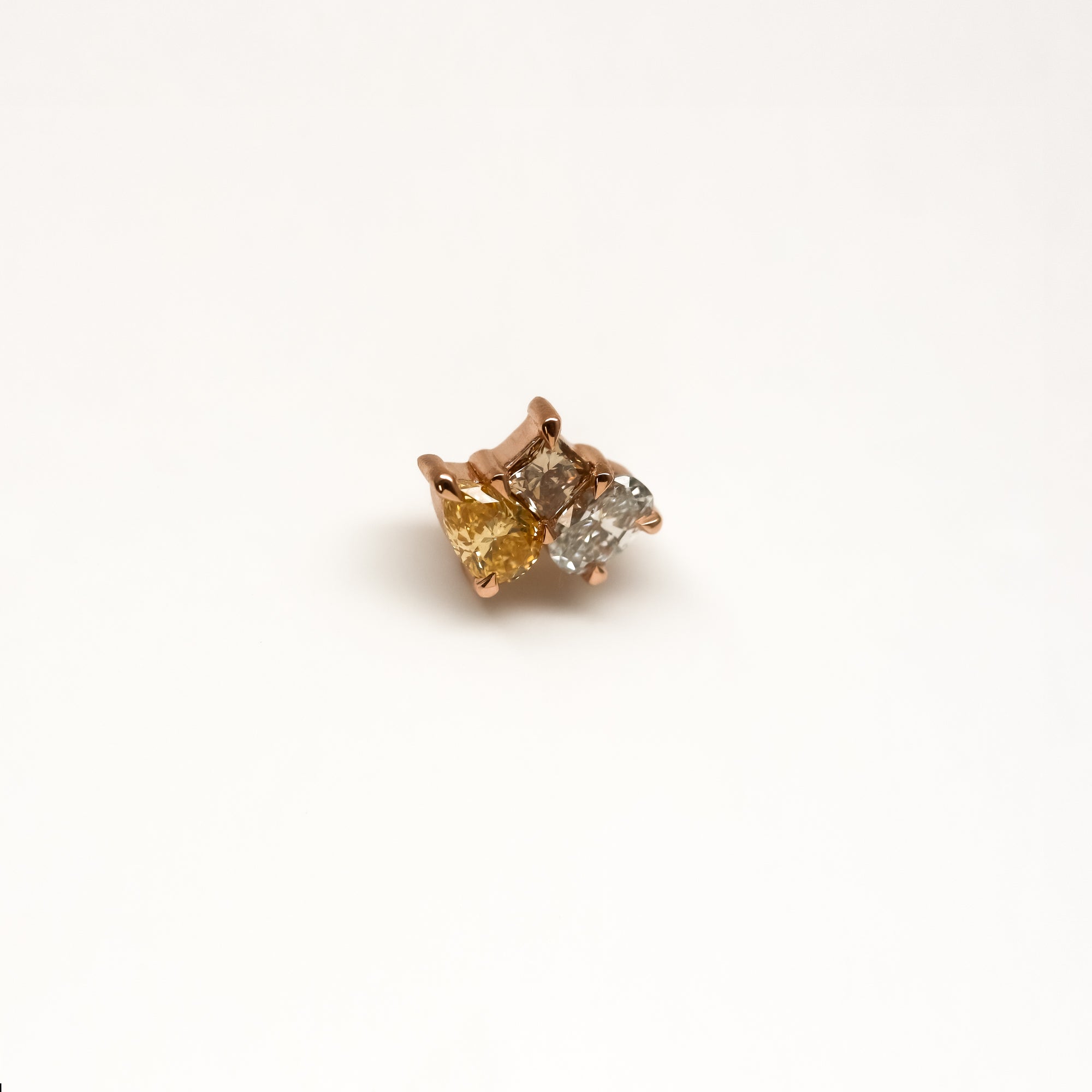Kobelli Custom Tailored Mixed Colored Diamonds Cluster Pendant
