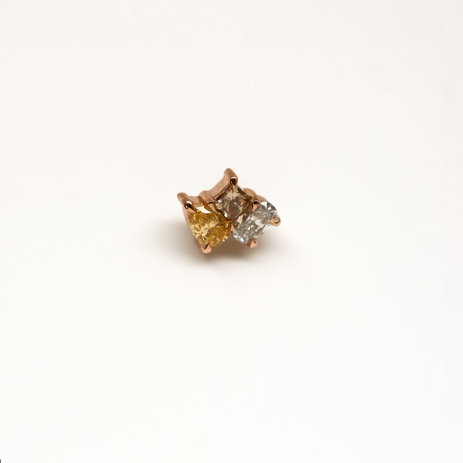 Kobelli Custom Tailored Mixed Colored Diamonds Cluster Pendant