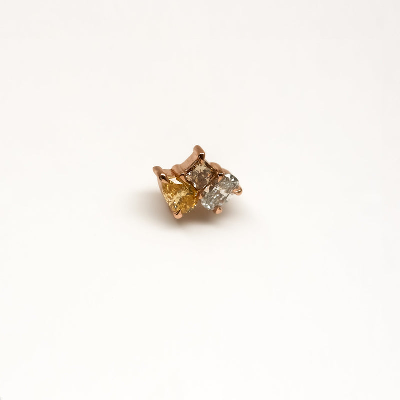 Kobelli Custom Tailored Mixed Colored Diamonds Cluster Pendant