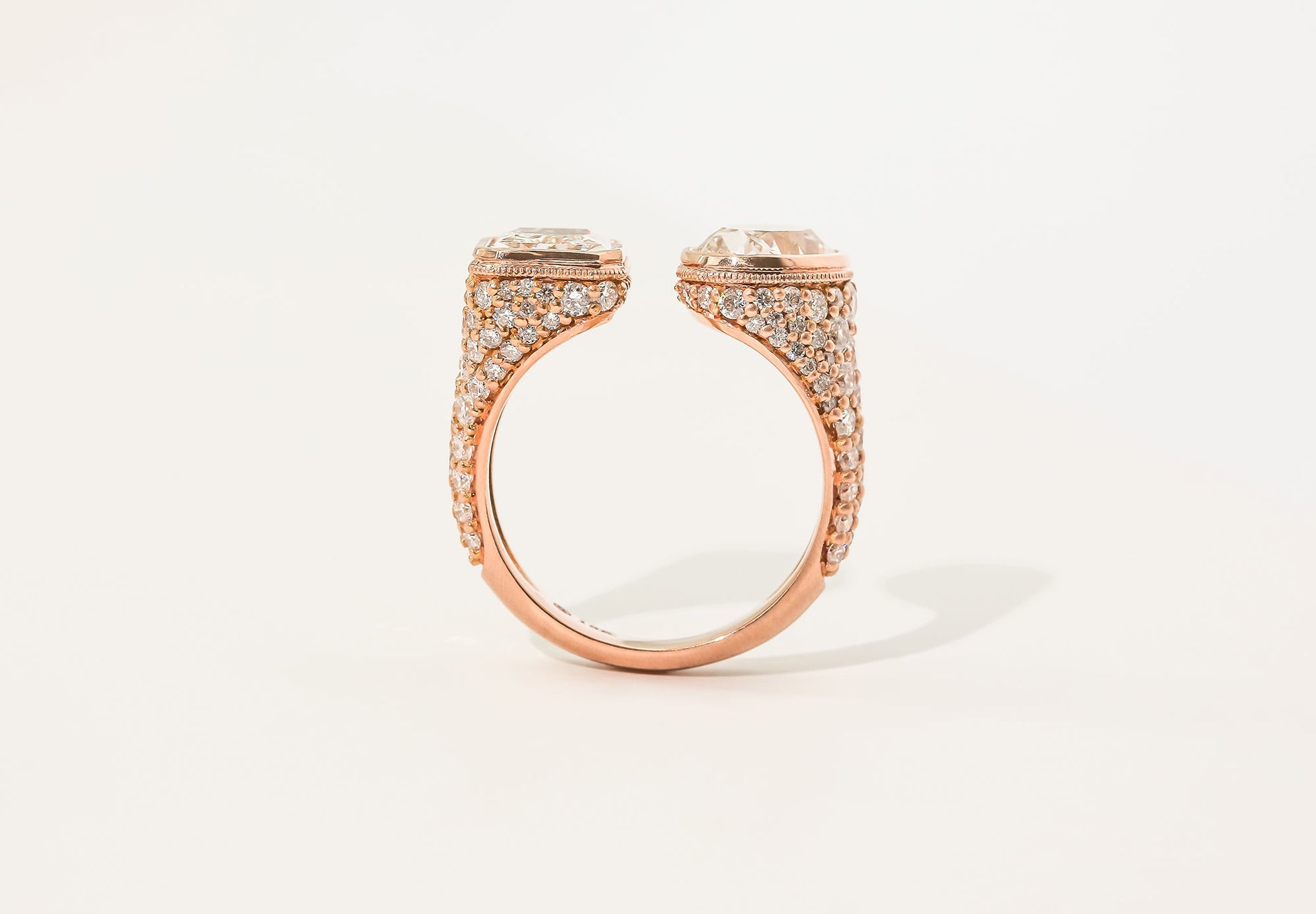Kobelli Custom Tailored Toi et Moi Diamond Ring