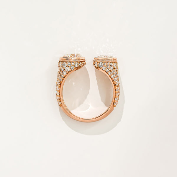 Kobelli Custom Tailored Toi et Moi Diamond Ring