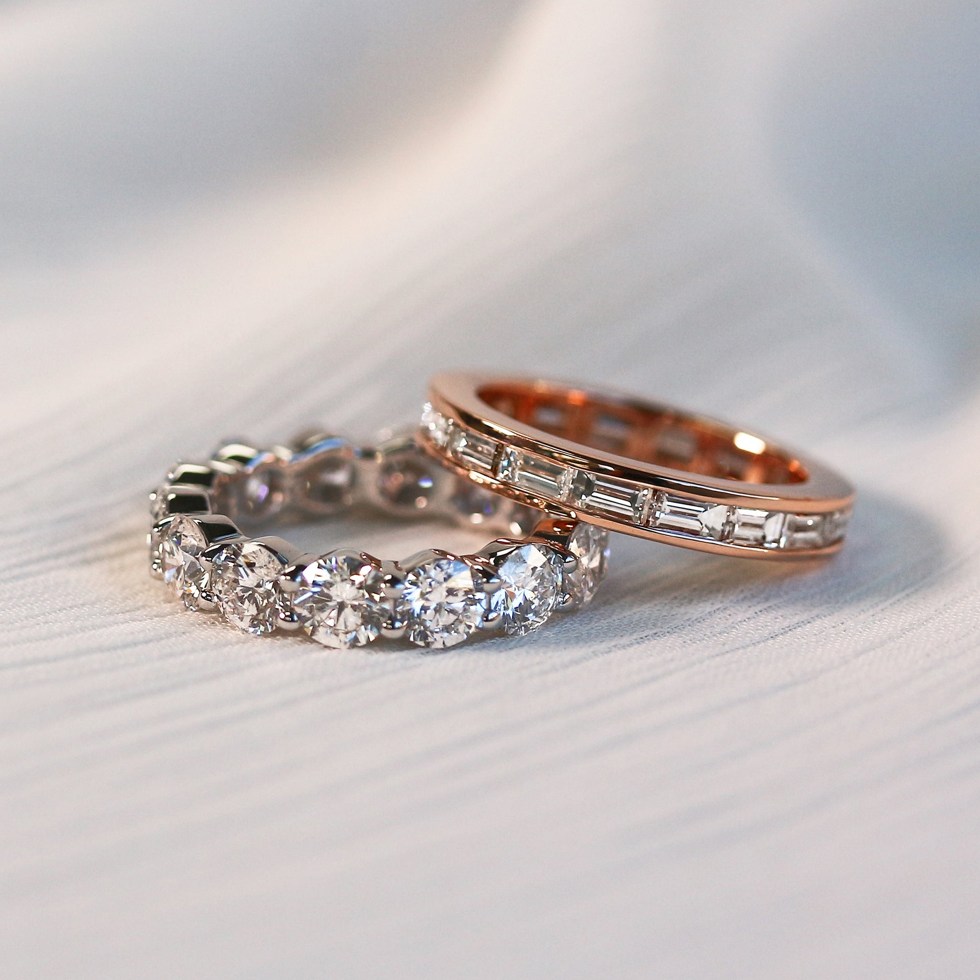 4.88 Carat Lab Grown Diamond 4.5mm Eternity Ring