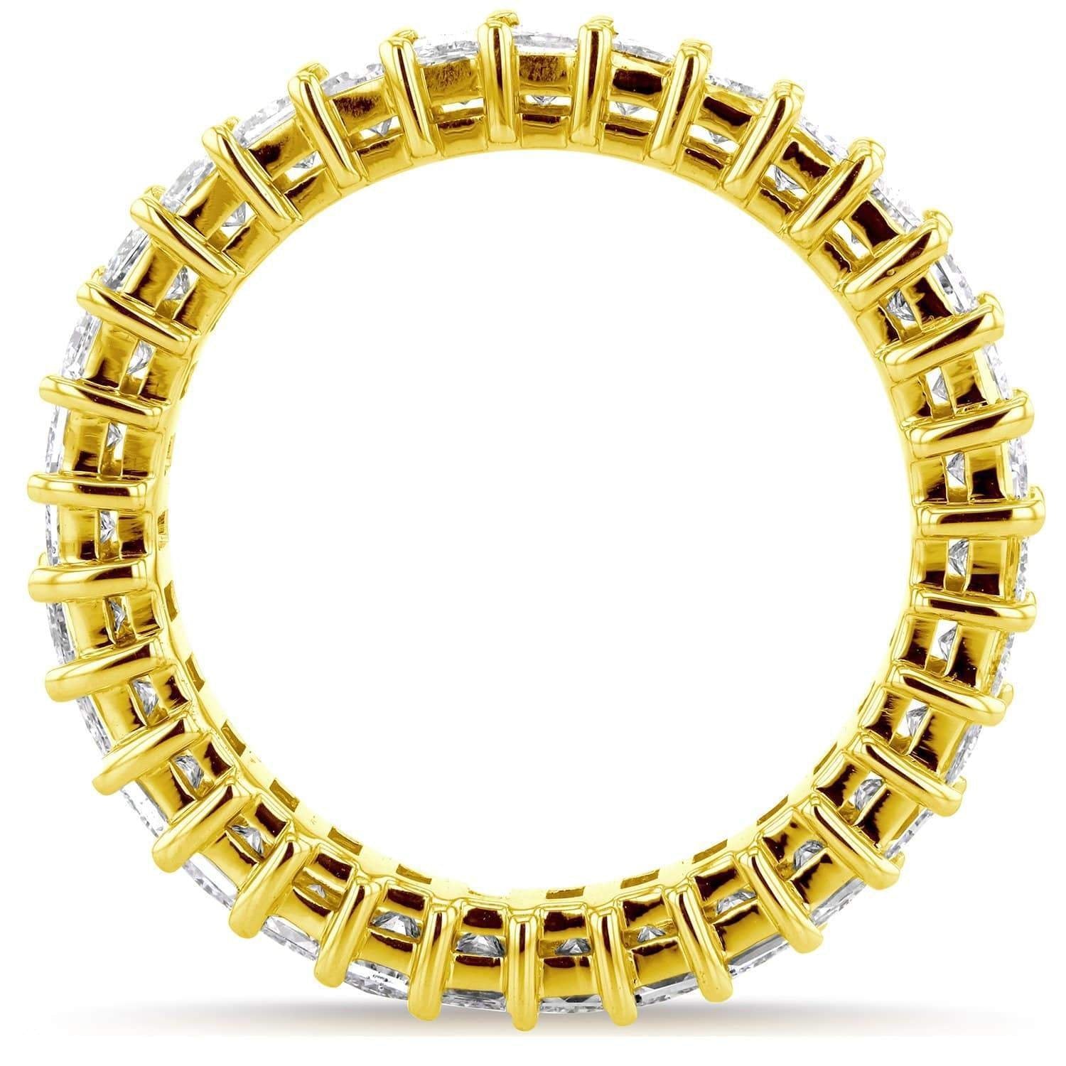 Kobelli Princess Baguette Diamond Eternity Band 3 7/8 CTW in 14K Yellow Gold 71203X_5.5