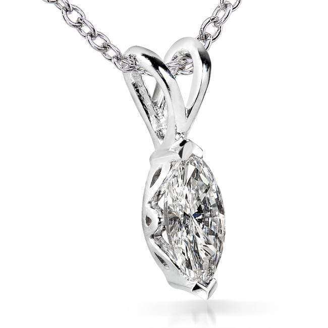 Kobelli Diamond Solitaire Marquise 1/4 Carat in 14K White Gold 61477-25