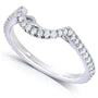 Kobelli 1/5ct.tw Curved Diamond Band 14k White Gold (61761 Series)