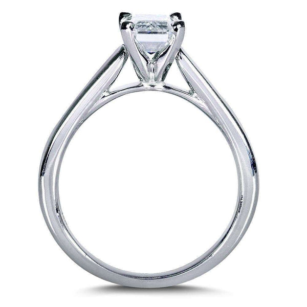Kobelli Emerald Moissanite Bridal Ring Set 1 CTW 14k White Gold