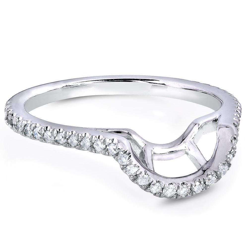 Kobelli 1/5ct.tw Curved Diamond Band 14k White Gold (61761 Series)