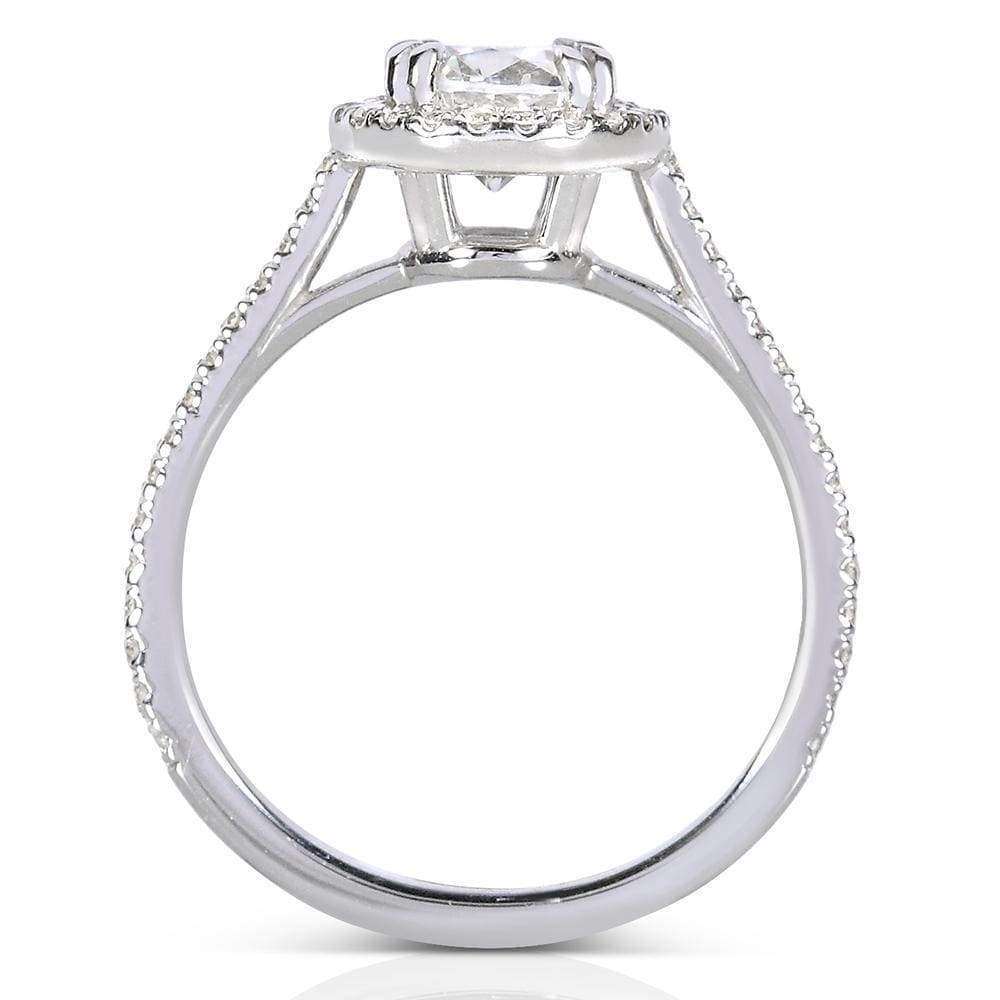 Kobelli Round-cut Diamond Halo Engagement Ring 1 1/3 Carat (ctw) in 14k White Gold