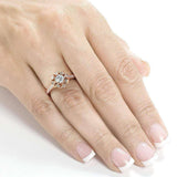 Anel de noivado de diamante antigo Kobelli 1/2 quilate (ctw) em ouro rosa 14k