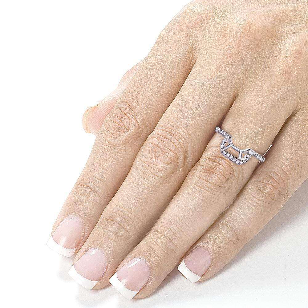 Kobelli Round Diamond Shadow Band 1/5 Carat (ctw) in 14k White Gold