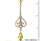 Kobelli sitronkvarts- og diamantkjede, Tahitisk perlekjede 18k gult gull 71077X