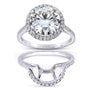 Kobelli Round-cut Moissanite Bridal Set with Diamond 3 1/2 CTW 14k White Gold
