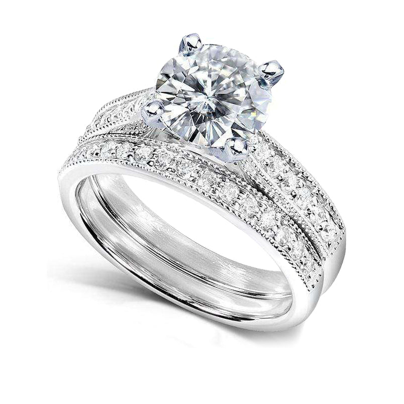 1.8 Carat Moissanite Round Sophie Bridal Set