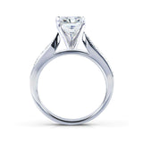 Kobelli Radiant-cut Moissanite Bridal Set with Round-Brilliant Diamond 1 1/2 CTW 14k White Gold