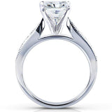 Kobelli Radiant-cut Moissanite Bridal Set with Round-Brilliant Diamond 2 1/8 CTW 14k White Gold