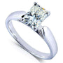 Kobelli Radiant-Cut Moissanite Solitaire Engagement Ring 1 1/5 CTW 14k White Gold