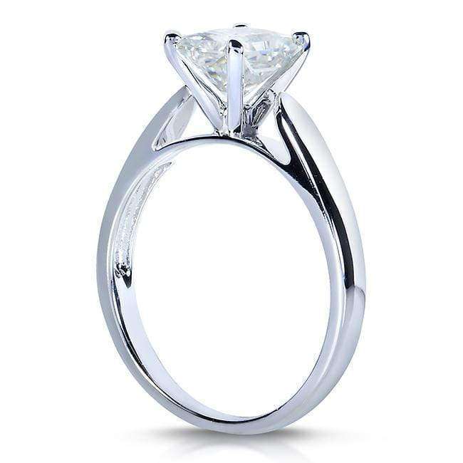 Kobelli Radiant-Cut Moissanite Solitaire Engagement Ring 1 1/5 CTW 14k White Gold