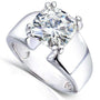 Kobelli Cushion-Cut Moissanite Solitaire Engagement Ring 2 4/5 CTW 14k White Gold