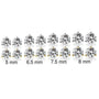 Kobelli Forever One DEF 2 CTW Round Moissanite Stud Earrings in 14K White or Yellow Gold (6.5mm)