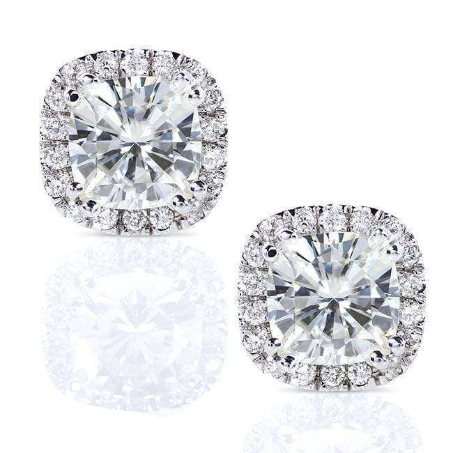 Moissanite Cushion Kaori Earrings