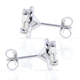 Kobelli Cushion Moissanite and Diamond Halo Stud Earrings 2 1/2 CTW 14k White Gold MZ61752